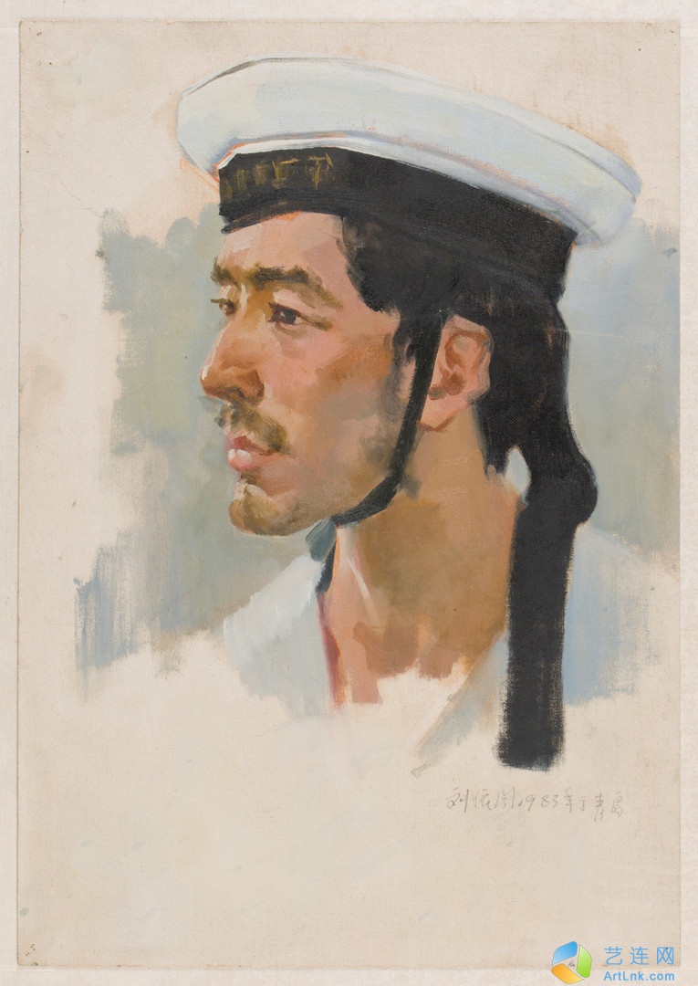 《海军像》  刘依闻 57×43cm 1983年 布面油画